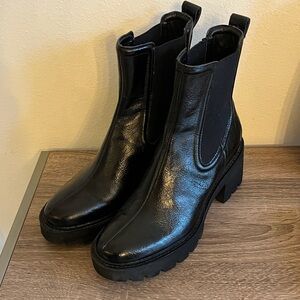 Dolce Vita Hawk H2O Patent Black boots size 7.5
